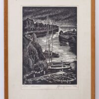Kangilaski Juhan linoollõige "oiu" 1972 - Image 3