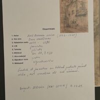 Burman Karl senior Nurk vanalinnas, joonistus, Ekspertiisiakt - Image 2