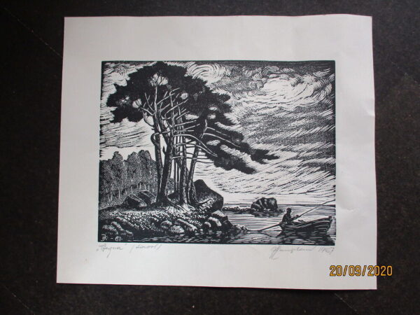 Kangilaski Juhan "Aegna" linool 1967