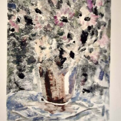 Laarman Märt Lilled vaasis, 1965 monotüüpia II hele tõmmis