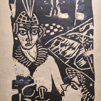 Paul Liivak. Kabaree, sarjast Sadamasild. 1920. Linoollõige 2