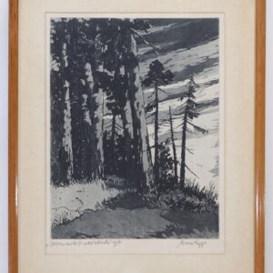 Lepp Esko akvatinta Hommik 1970