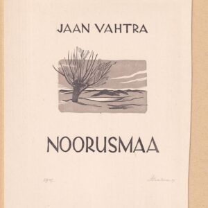 Laarman Märt puulõige 1947 a. Jaan Vahtra Noorusmaa