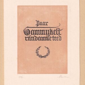 Laarman Märt puulõige 1947 a. Fr. R. Kreutzwald, Paar sammukest rändamise teed