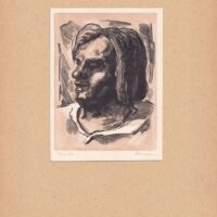 Laarman Märt puulõige signeeritud 1946 a. Balzac - Image 3