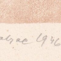 Laarman Märt puulõige signeeritud 1946 a. Balzac - Image 4