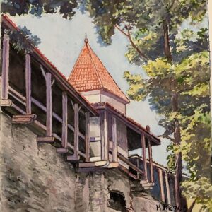 Prozes Tallinn, Kas vaade Neitsitorni juurest, Akvarell