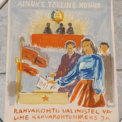 Kulles Toivo Nõukogude kohus on ainus propaplakati kavand