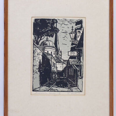 Kulles Toivo linoollõige “Müürivahe tänav” 68/100 1970
