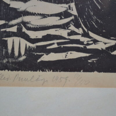 Laarman Märt LILLED 1959 02/40 Puulõige