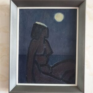 Ohakas Valdur (1925-1998) AKT- NAINE KUUVALGEL-ÕLIMAAL PAPIL