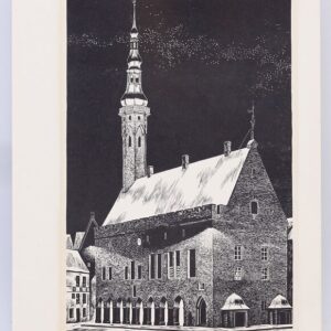 Okas Evald linoollõige "raekoda" 1963