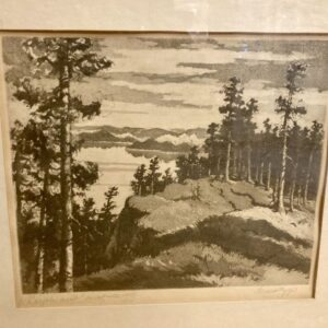 Lepp Esko KARJALA MOTIIV 1959 akvatinta