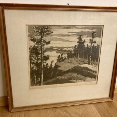 Lepp Esko KARJALA MOTIIV 1959 akvatinta