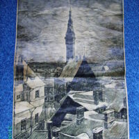 Naha Johann (1902–1982) Reval. Rathaus 1942. Puulõige, paber - Image 3