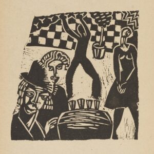 Paul Liivak. Kabaree, sarjast Sadamasild. 1920. Linoollõige