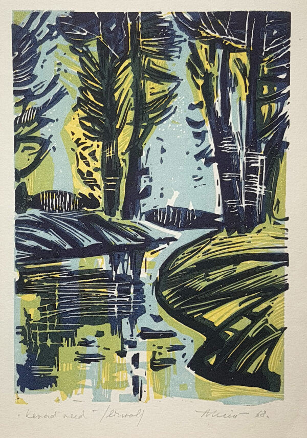 Alex Kütt graafika Kevad veed 1968a.