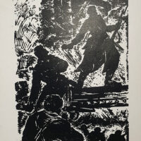 Lepp Esko "Rünnakul".Linogravüür,käsitrükk 7/10 - Image 2