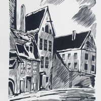 Laarman Märt (1896 – 1979). Tallinn motif. Street Tolli (1952) - Image 3