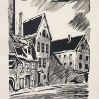 Laarman Märt (1896 – 1979). Tallinn motif. Street Tolli (1952) - Image 2