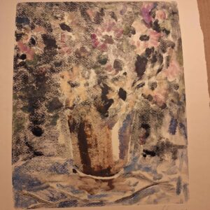 Laarman Märt Lilled vaasis, 1965 monotüüpia II hele tõmmis