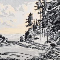 Laarman Märt "VALGJÄRVE MAASTIK" 1953 graafika - Image 4