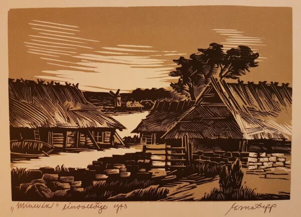 Lepp Esko Minevik linool 1973
