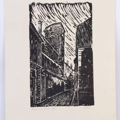 Pert Mart (Pärt), graafika “müürivahe tänav” 1972