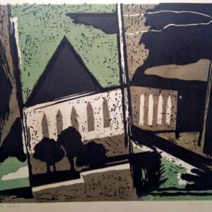 Laarman Märt Pirita  29x35 värviline puulõige I 1966