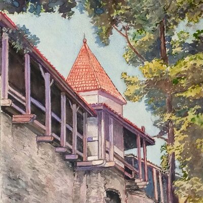 Prozes Tallinn, Kas vaade Neitsitorni juurest, Akvarell
