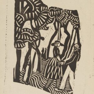 Liivak Paul Dancers, from series Pier. 1920. Linocut