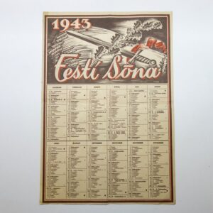 ''Eesti Sõna'' seinakalender 1943