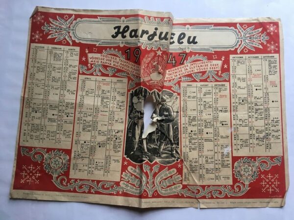 HARJU ELU seinakalender 1947.