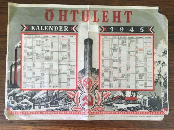 "ÕHTULEHT" - seinakalender 1945.