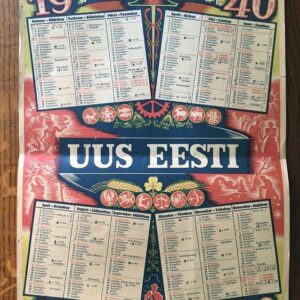 "UUS EESTI" – seinakalender 1940.