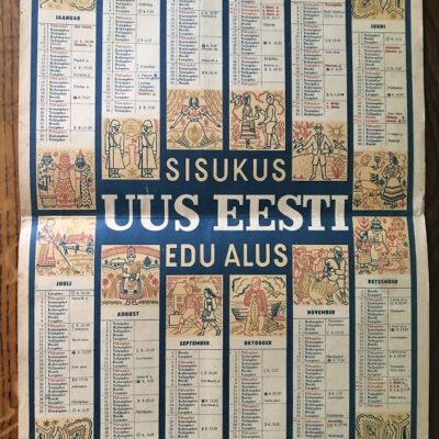 “UUS EESTI” – seinakalender 1939.