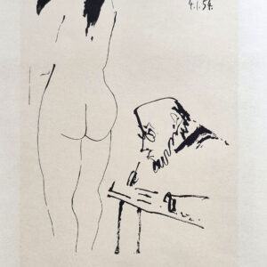 Pablo Picasso Artist and Model on mount