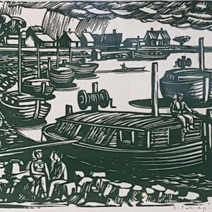 Eric Pehap (1912 - 1981). Emajöe moored in Rowing ship on Emaån