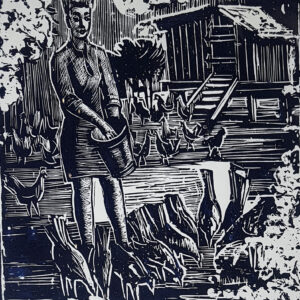 Erich Pehap Söderbergi farmis 1947. Gipsitrükk, paber