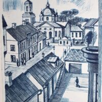 Erich Pehap graafika 'Tartu vaade' PALLAS - Image 2