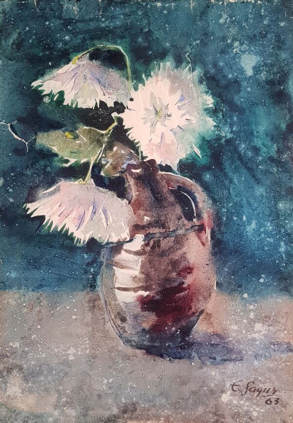 Evald Sagur akvarell 1963