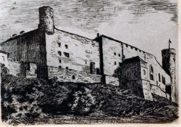 Joonistatud Tallinn. Toompea loss. Algupärane joonistus.