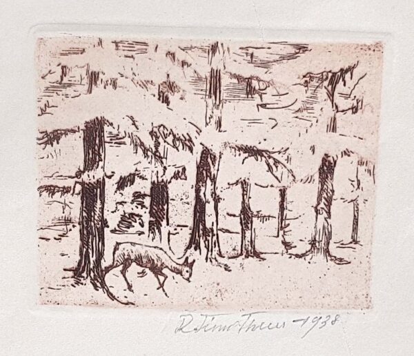 Meid Hans – V lese, původní lept, 1925