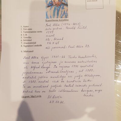 Paul Allik, suur õlimaal, klassikaline modernism