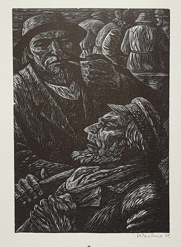 "Драка Андреса и Пеару" - иллюстрация Eelma Herald к книге "Варгамяэ"