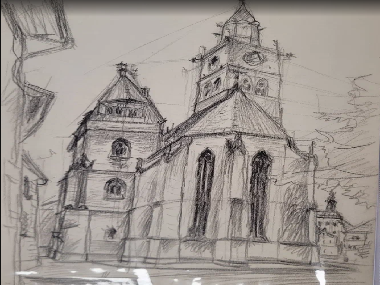 Naha Johann “Vaade gooti kirikule Überlingenis"