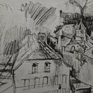 Naha Johann “Ülaltvaade linnatänavale”