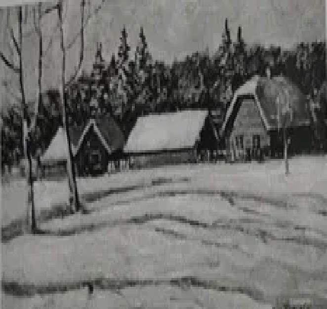 "Talvine maastik taluga" Märt Bormeister