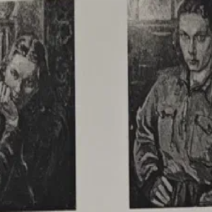 Kärt Voogre “a) Autoportree, b) Autoportree tuulepluusis”